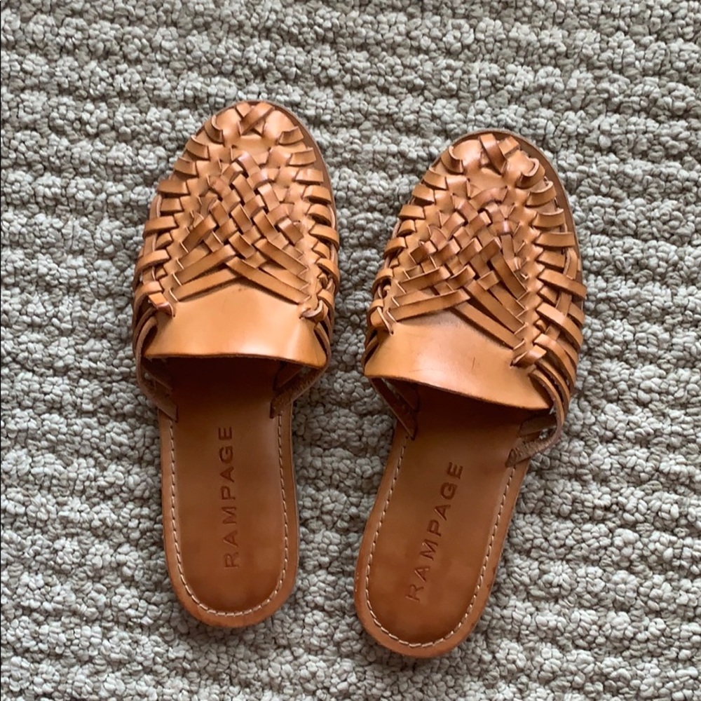 NWT Rampage Brown Sandals Size 6.5